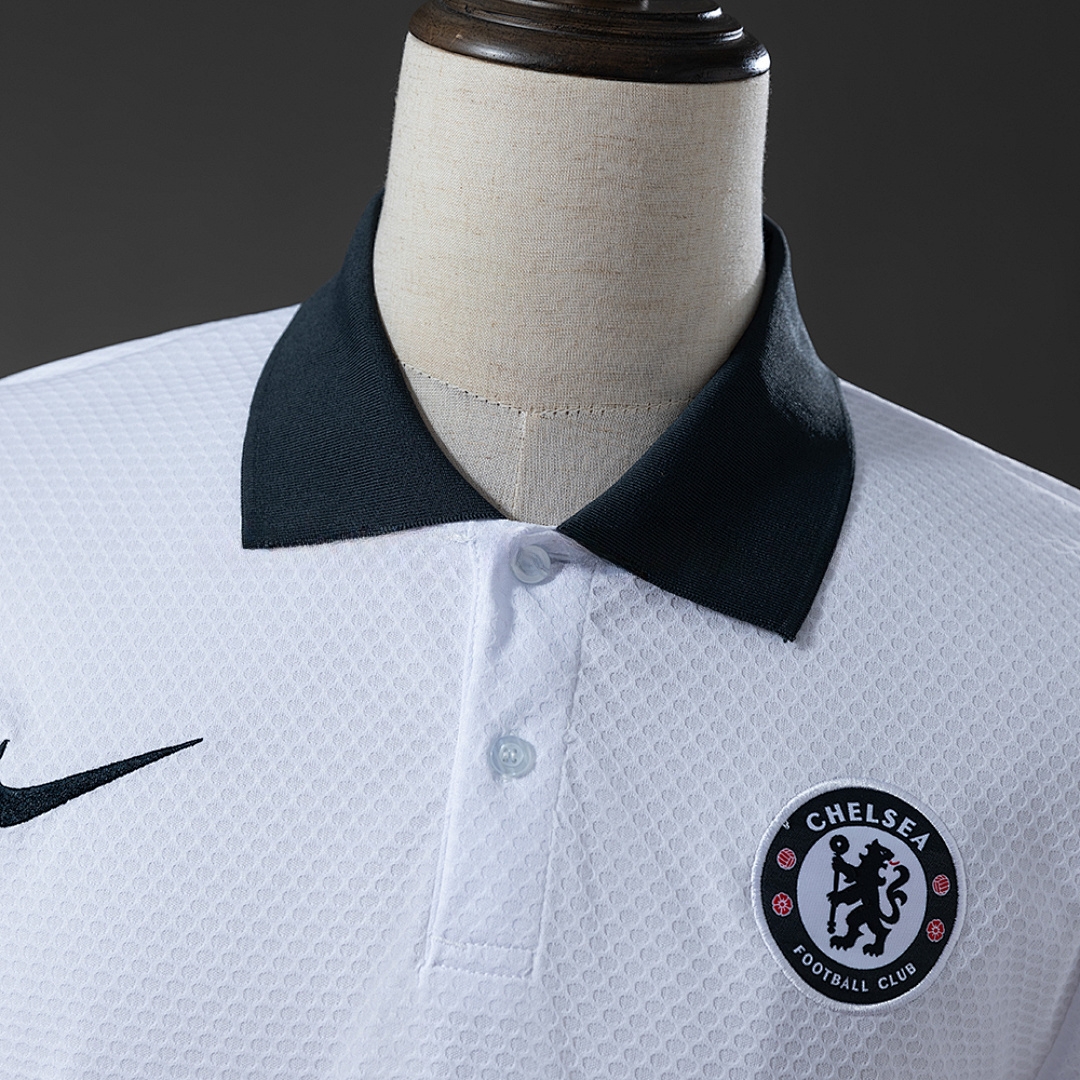 Chelsea 25_26 POLO - White S-XXL – Replica Football Soccer Shirt – S–XXL