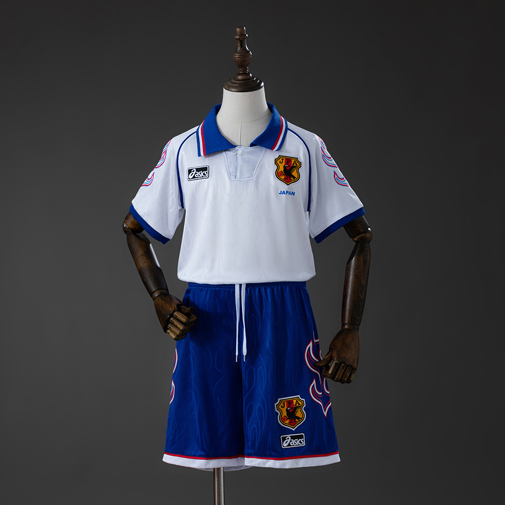 Japan 1998 Away Retro Kids Kit Jersey – Replica Football Soccer Shirt – Size 16–28