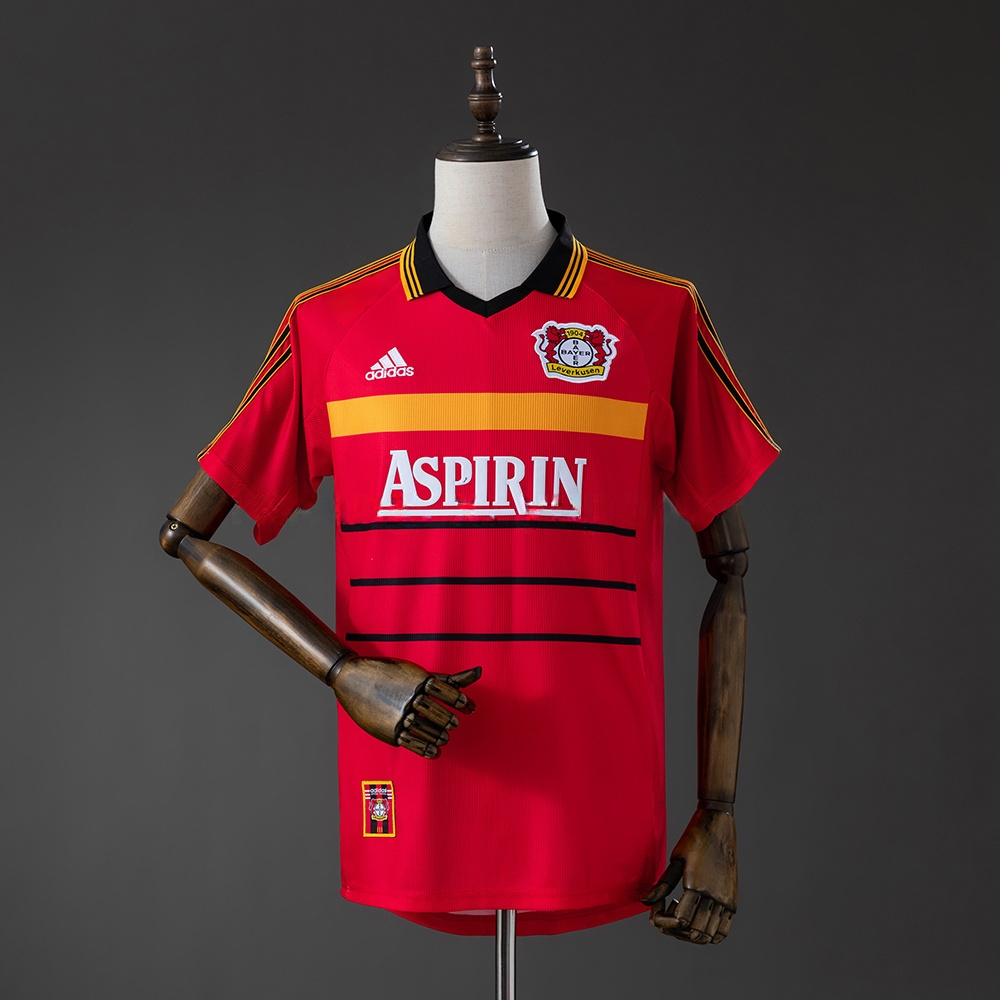 Bayer Leverkusen 98_00 Home Retro Jersey – Replica Football Soccer Shirt – S–XXL