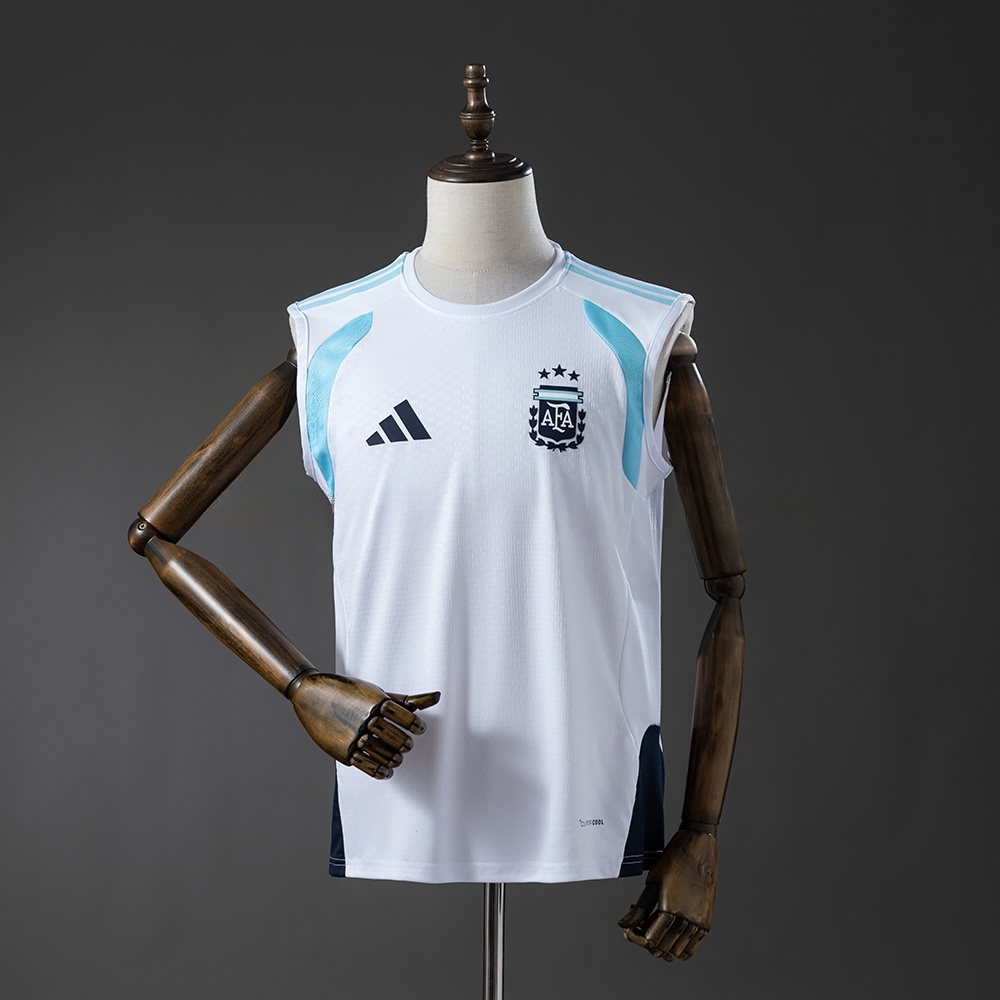 Argentina 26/27 Training Vest – White Jersey – Replica Football Soccer Shirt – S–XXL