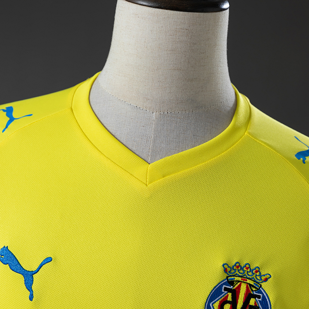 Villarreal 08_09 Home Long-Sleeve Retro Jersey – Replica Football Soccer Shirt – S–XXL