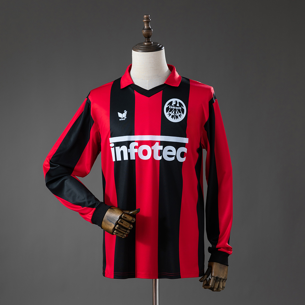 Frankfurt 83_84 Home Retro Long Sleeve Jersey – Replica Football Soccer Shirt – S–XXL