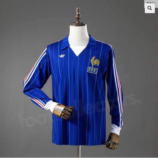 France National Team Home Jersey 1980-1982 Long Sleeves