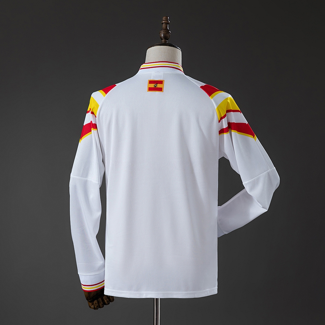 Spain 1996 Away Retro Long Sleeve Jersey – Replica Football Soccer Shirt – S–XXL