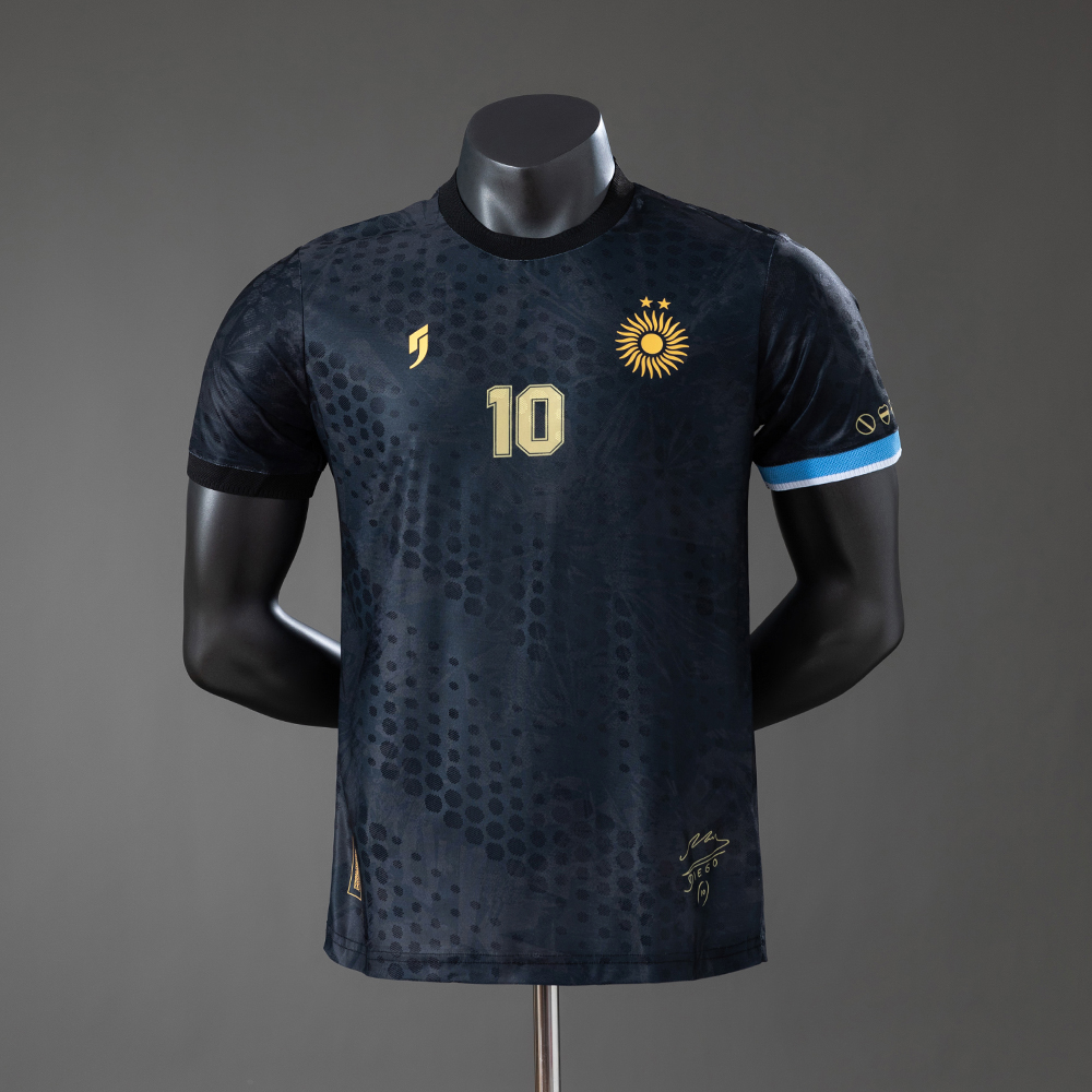 Argentina Maradona #10 Special Edition – Black Player Version Jersey – Replica Football Soccer Shirt – S–2XL