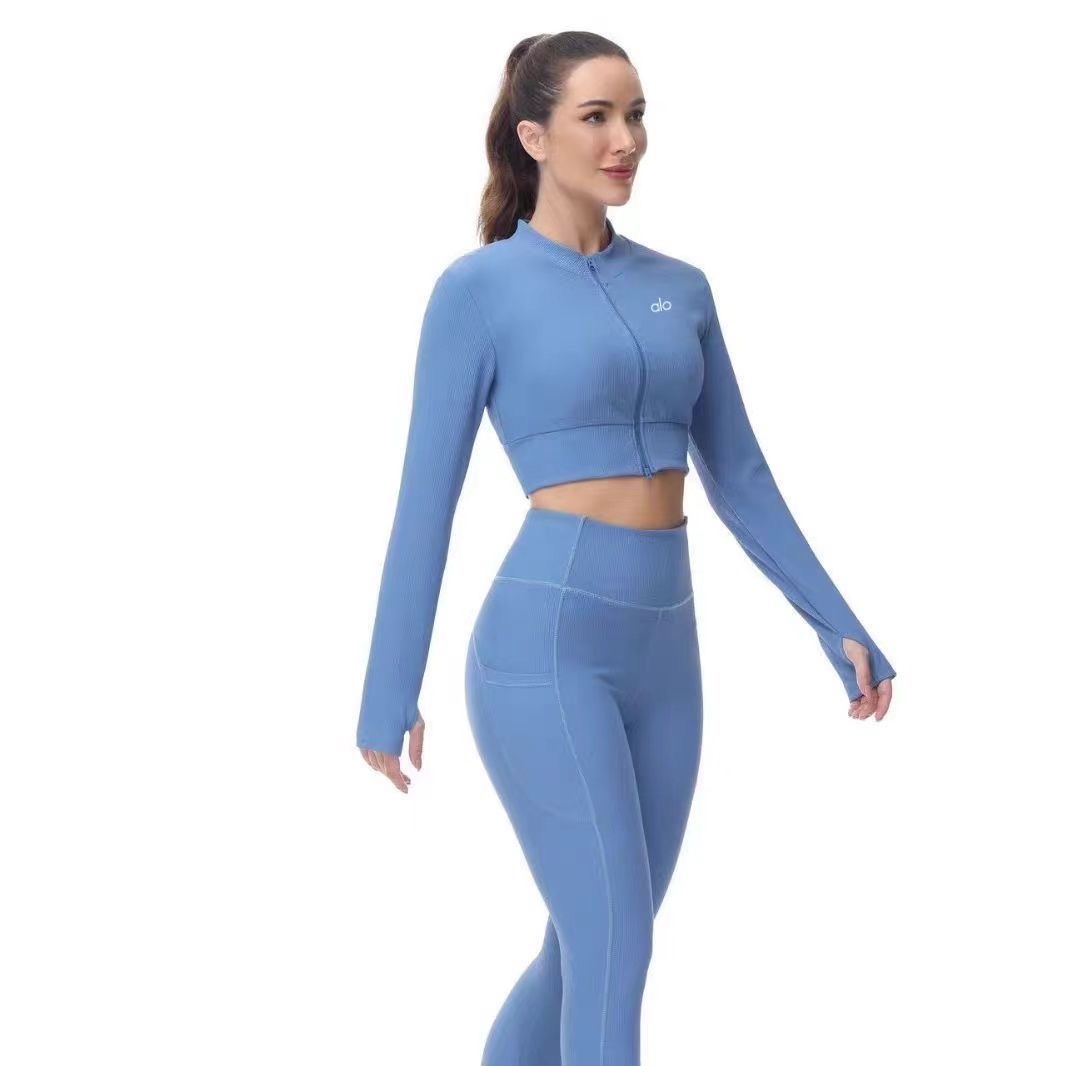 Women's Casual Yoga Workout New Slim-Fit Breathable Sportswear