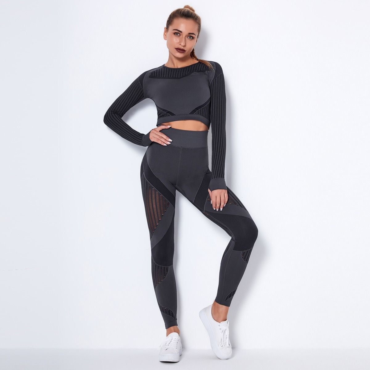 Women's Casual Yoga Workout New Slim-Fit Breathable Sportswear