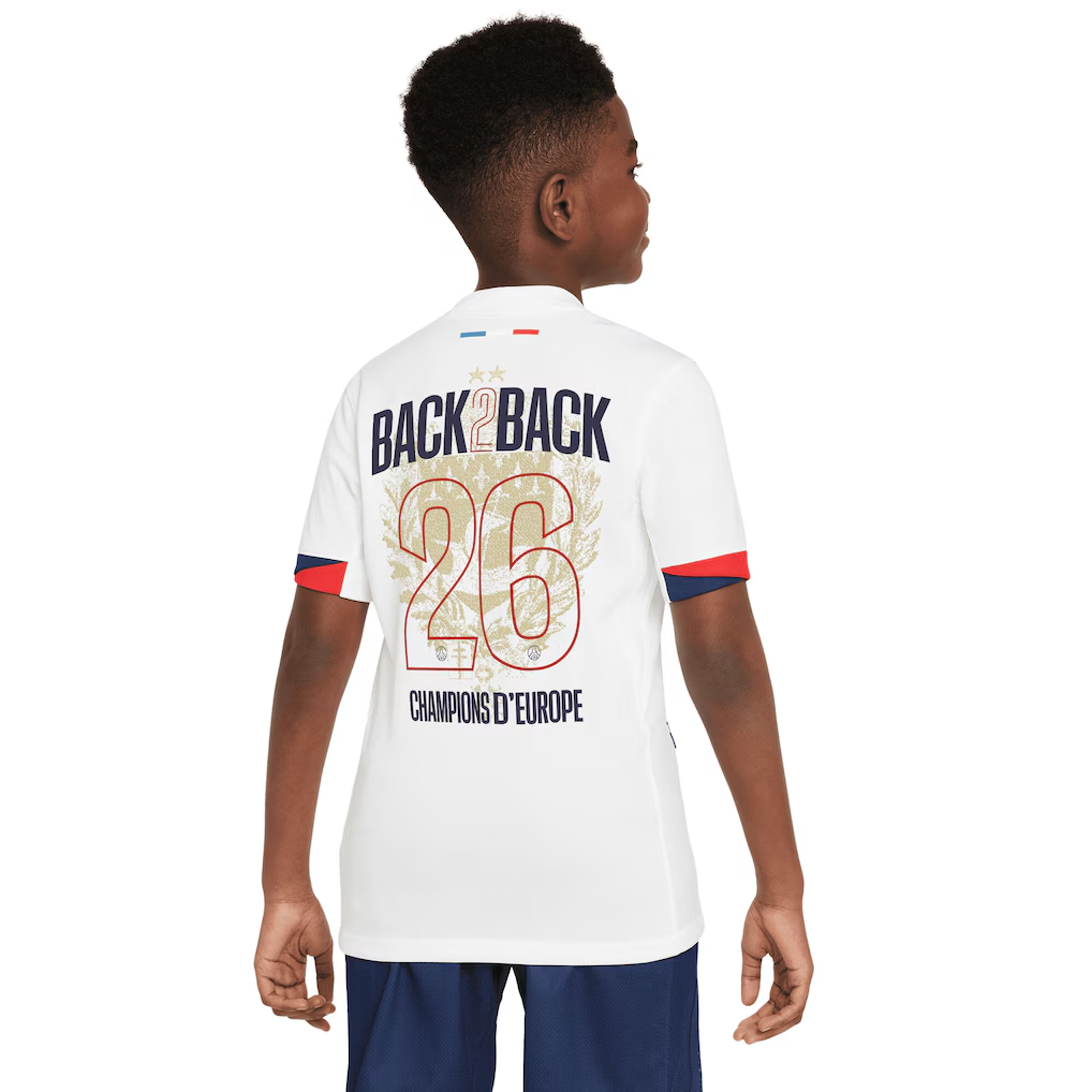 2025-26 PSG Away Kit — Kids' Sizes — 2026 European Champions Edition (Printed)