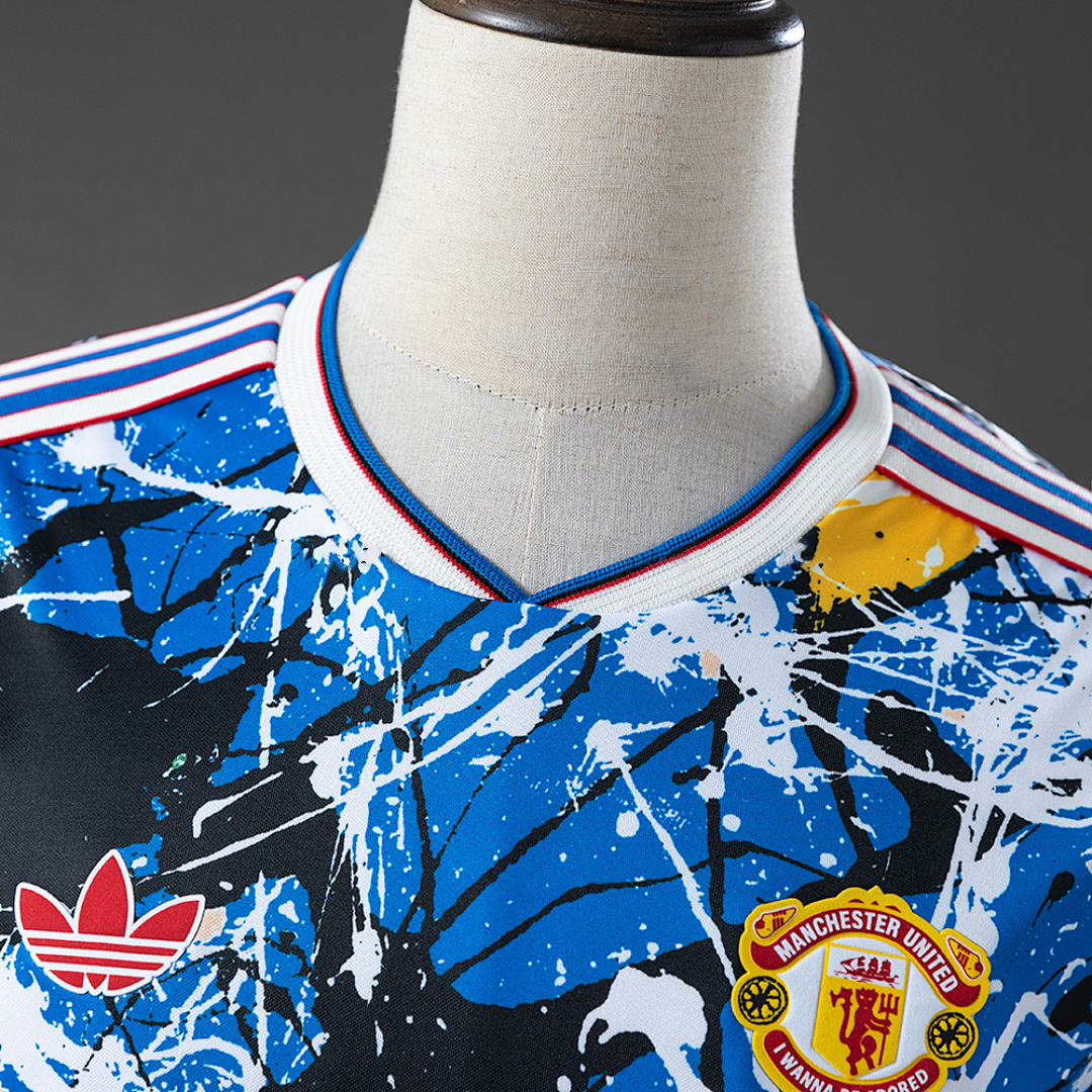 Manchester United25_26 Originals Stone Roses Long-Sleeve Jersey – Replica Football Soccer Shirt – S–4XL