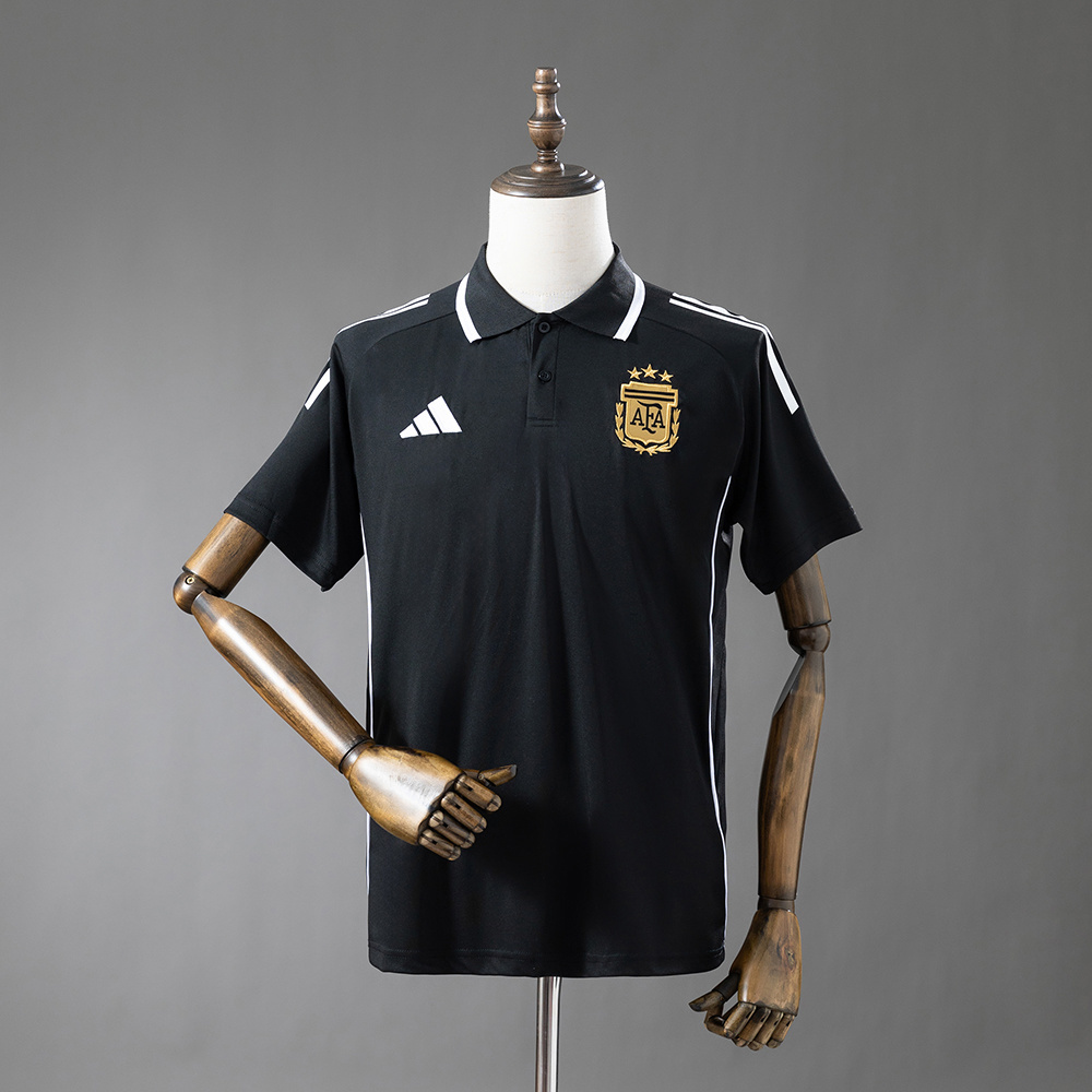 Argentina 25_26 POLO - Black – Replica Football Soccer Shirt – S–XXL