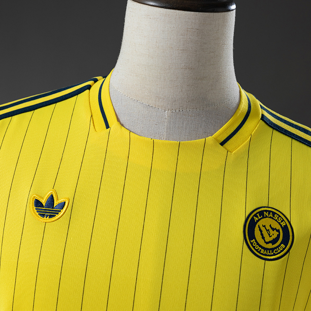 Al-Nassr Terrace Icons T-Shirt Yellow – Replica Football Soccer Shirt – S–XXL