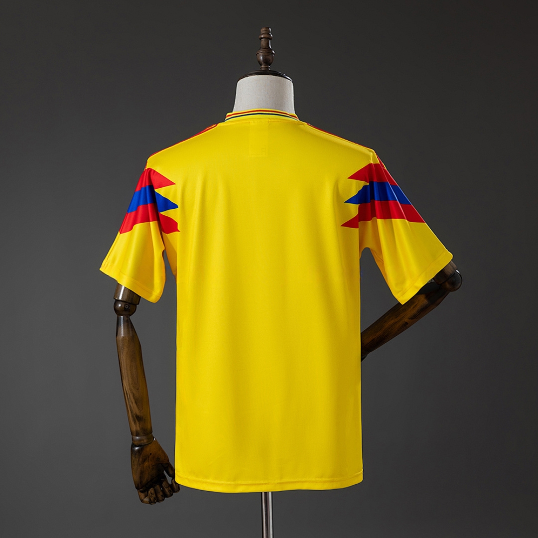 Colombia 1990 Originals Retro Home Jersey – Replica Football Soccer Shirt – S–XXL