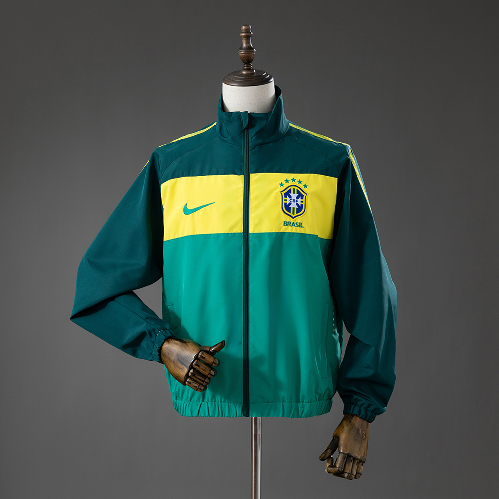 Brazil 2010 Windbreaker – Green – Replica Football Jacket – S–XXL