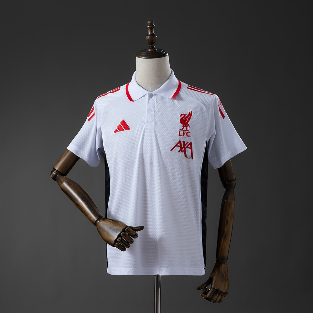 LFC 25_26 POLO - White S-XXL – Replica Football Soccer Shirt – S–XXL