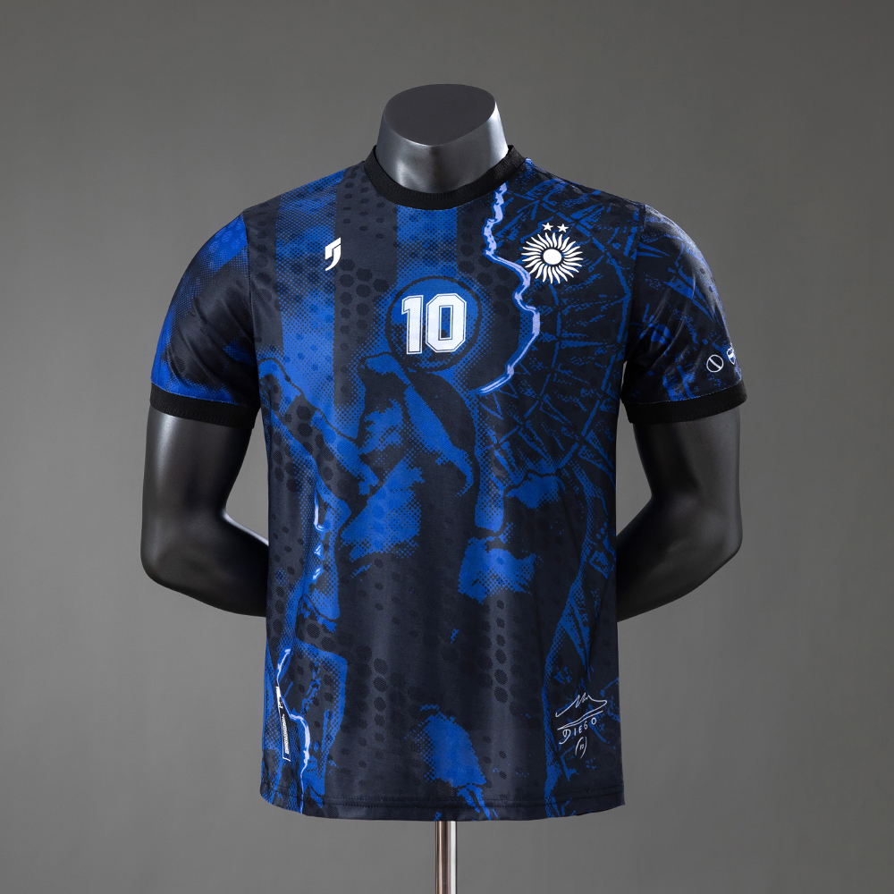 Argentina Maradona #10 Special Edition – Blue Player Version Jersey – Replica Football Soccer Shirt – S–2XL