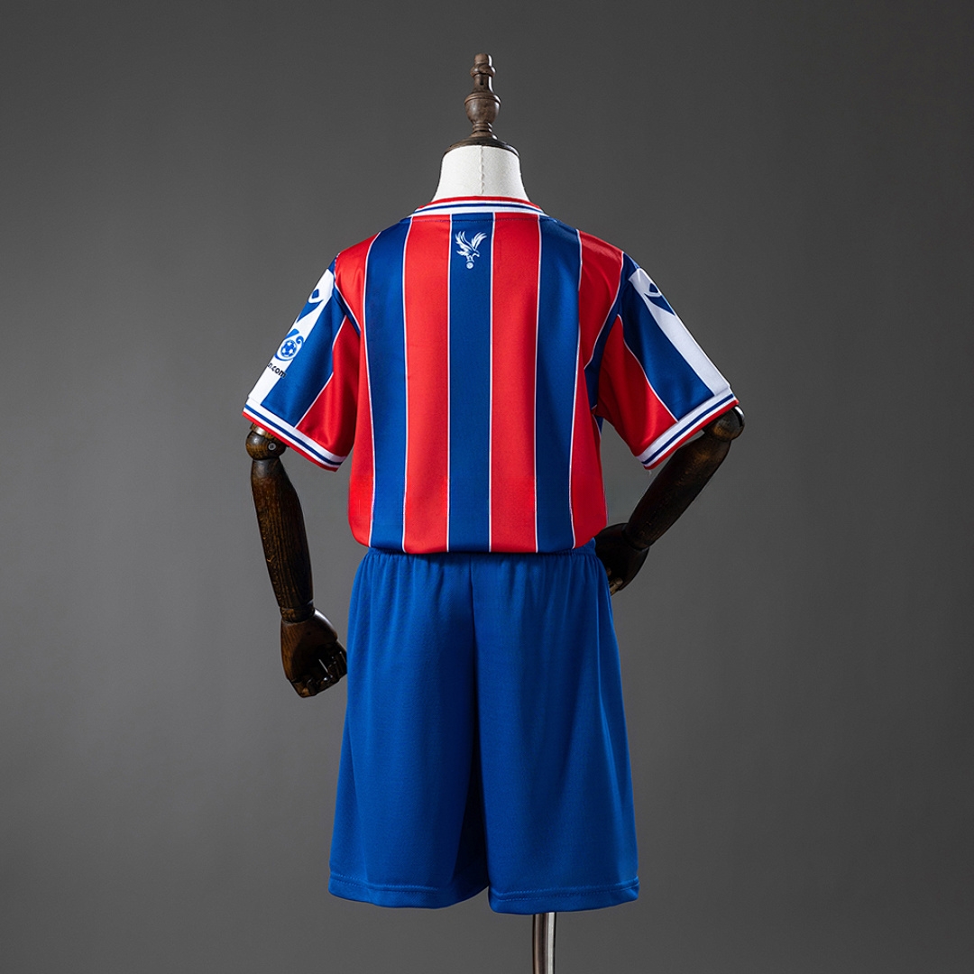 Crystal Palace 25/26 Home Kids Kit Jersey – Replica Football Soccer Shirt – Size 16–28
