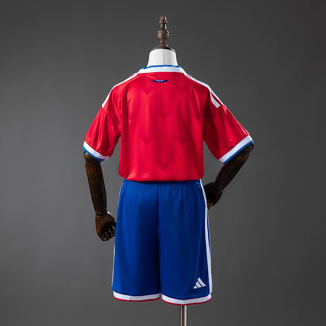 Chile 2026 Home Kids Kit Jerseys – Replica Football Soccer Shirt – Size 16-28