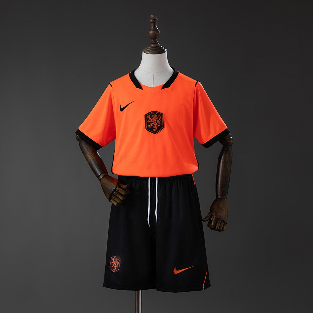 Netherlands 2026 Home Kids Kit Jersey – Replica Football Soccer Shirt – Size 16–28