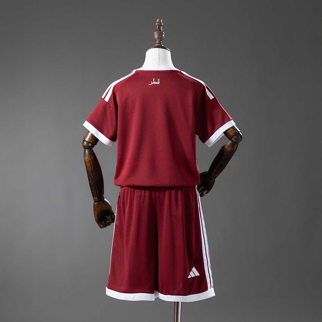 Qatar 2026 Home Kids kit Jersey – Replica Football Soccer Shirt – SIZE 16-28
