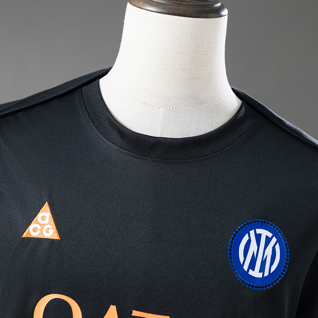 Inter Milan 25_26 Pre-Match Black Jersey – Replica Football Soccer Shirt – S–4XL