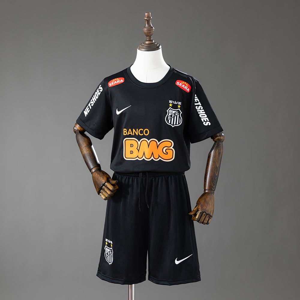 Santos 12_13 Away Retro Kids Kit Jersey – Replica Football Soccer Shirt – Size 16–28