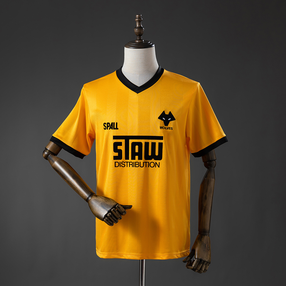 Wolves 86_87 Home Retro Jersey – Replica Football Soccer Shirt – S–XXL