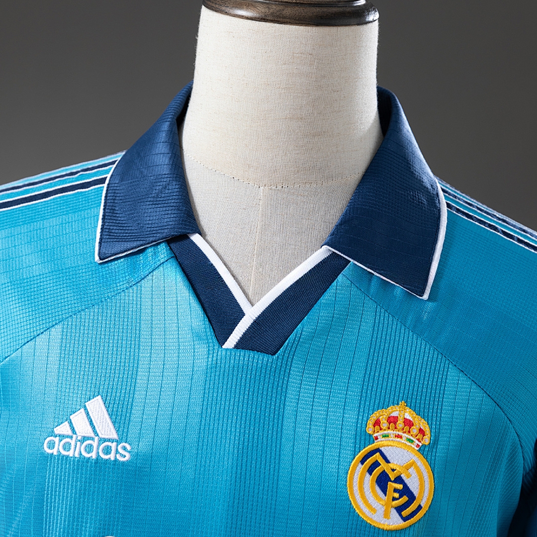 Real Madrid 99_00 Third Away Long-Sleeved Retro Jersey – Replica Football Soccer Shirt – S–XXL