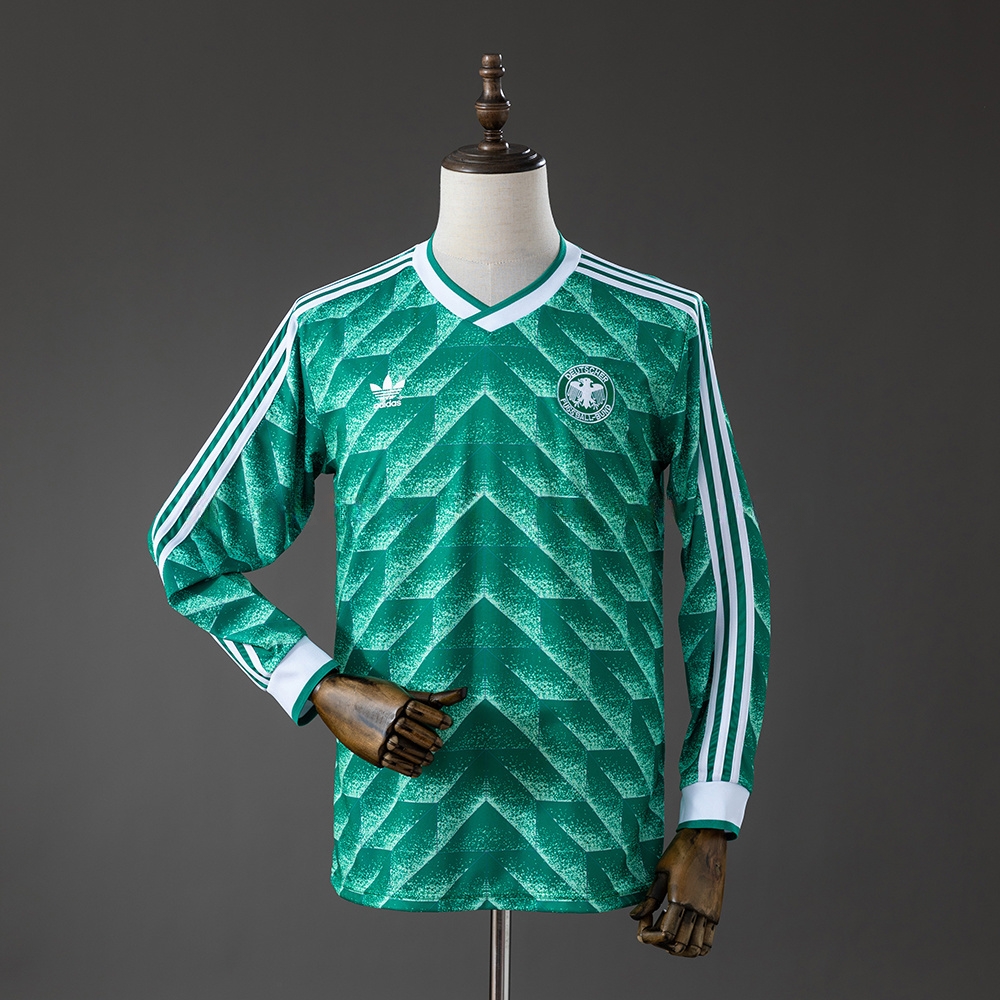 Germany 90_91 Away Retro Long Sleeve Jersey – Replica Football Soccer Shirt – S–XXL