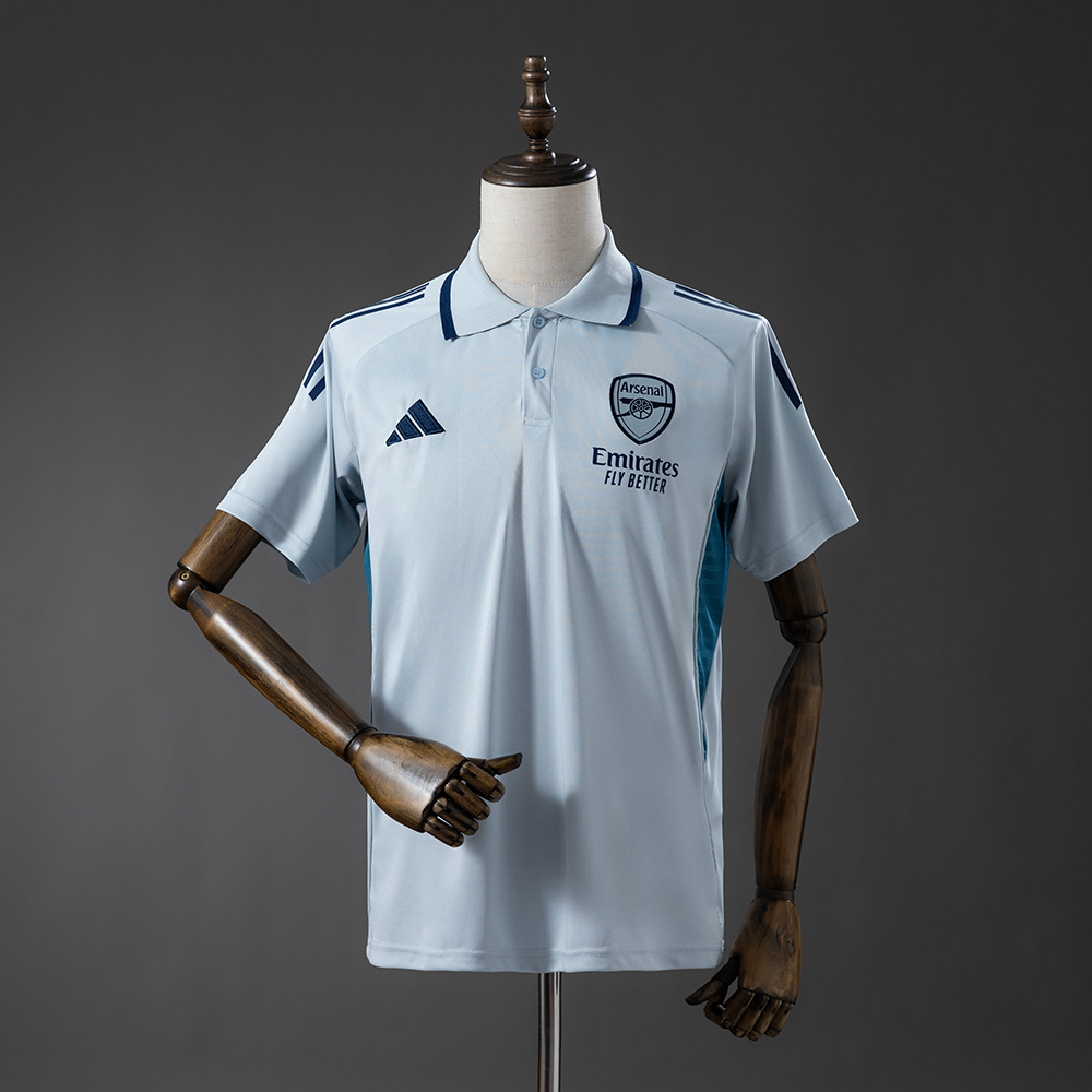 Arsenal 25_26 POLO - Grey – Replica Football Soccer Shirt – S–XXL