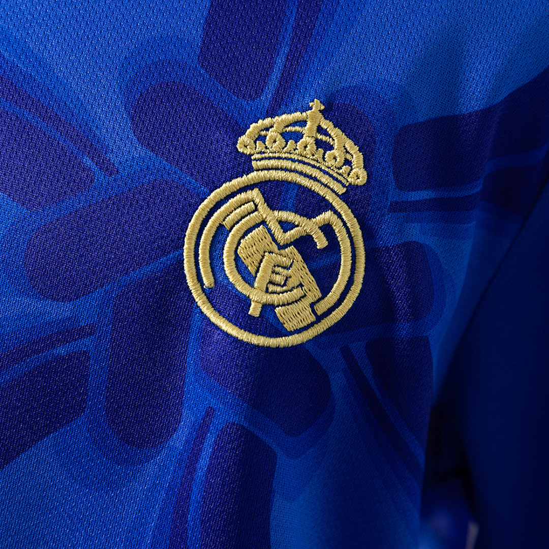 Real Madrid 25/26 Cultural Story – Blue Kids Kit Jersey – Replica Football Soccer Shirt – Size 16–28