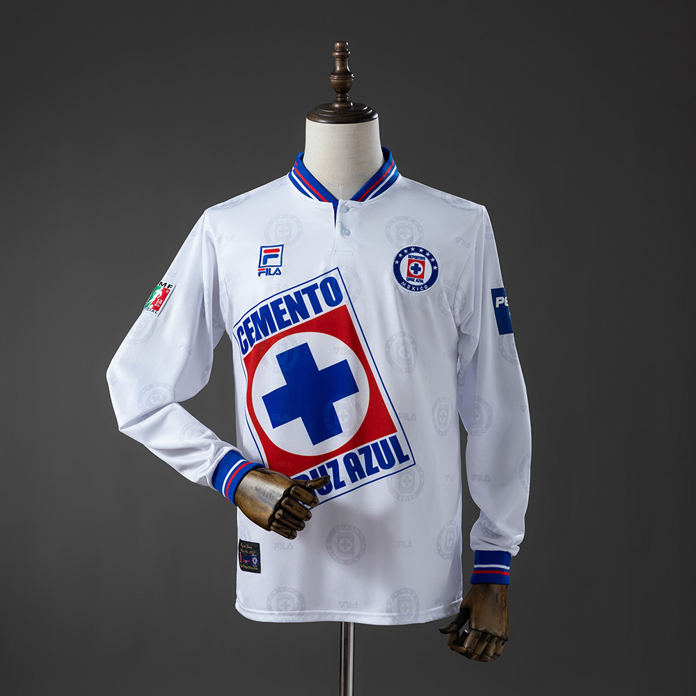 Cruz Azul 1998 Away Long-Sleeve Retro Jersey – Replica Football Soccer Shirt – S–XXL