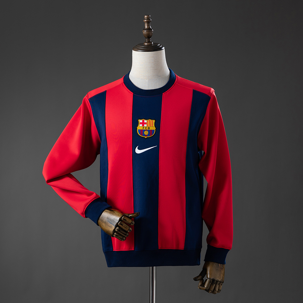 Barcelona Long-sleeved Sweatshirt - Red & Blue – Replica Football Soccer Shirt – M–3XL