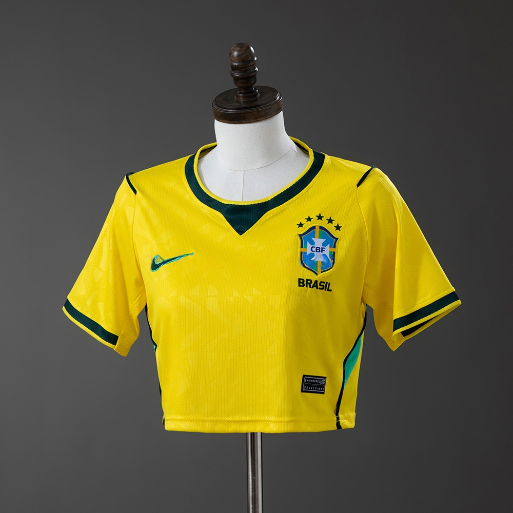 Brazil 2026 Home Women's Crop Top Style Jersey – Replica Football Soccer Shirt – S–XXL