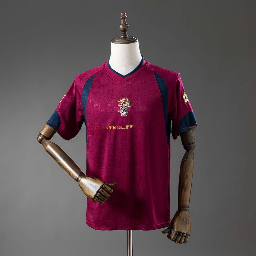 Iron Maiden x West Ham United 2010 Away Retro Jersey – Replica Football Soccer Shirt – S–XXL