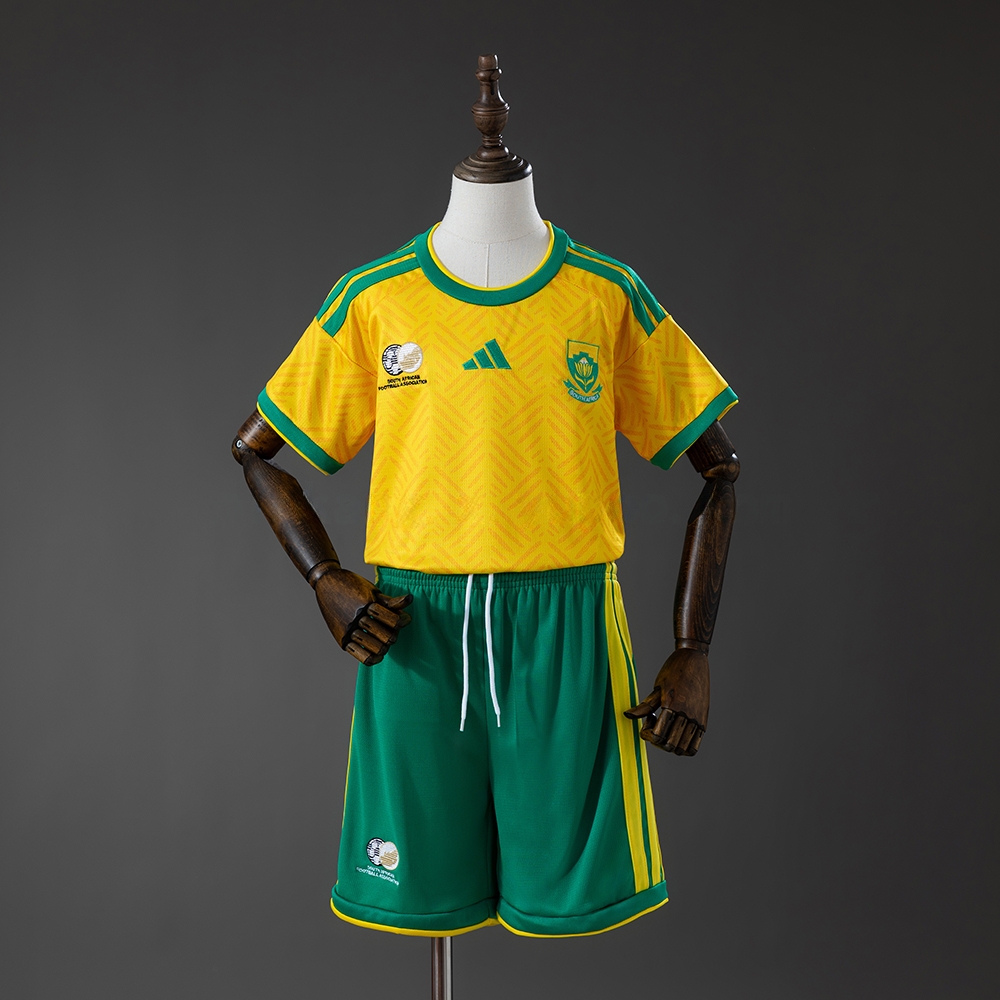 South Africa 2026 Home Kids Kit Jersey – Replica Football Soccer Shirt – Size 16–28