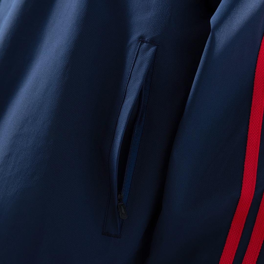 Bayern Munich 25/26 Reversible Jacket Windbreaker – Navy Blue – Replica Football Soccer Jacket – S–3XL