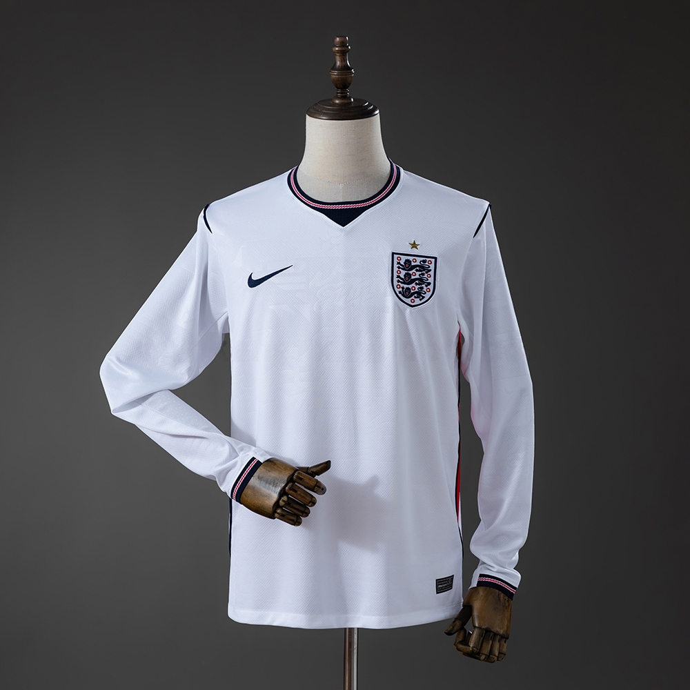 England 2026 Home Long Sleeve Jersey – Replica Football Soccer Shirt – S–3XL