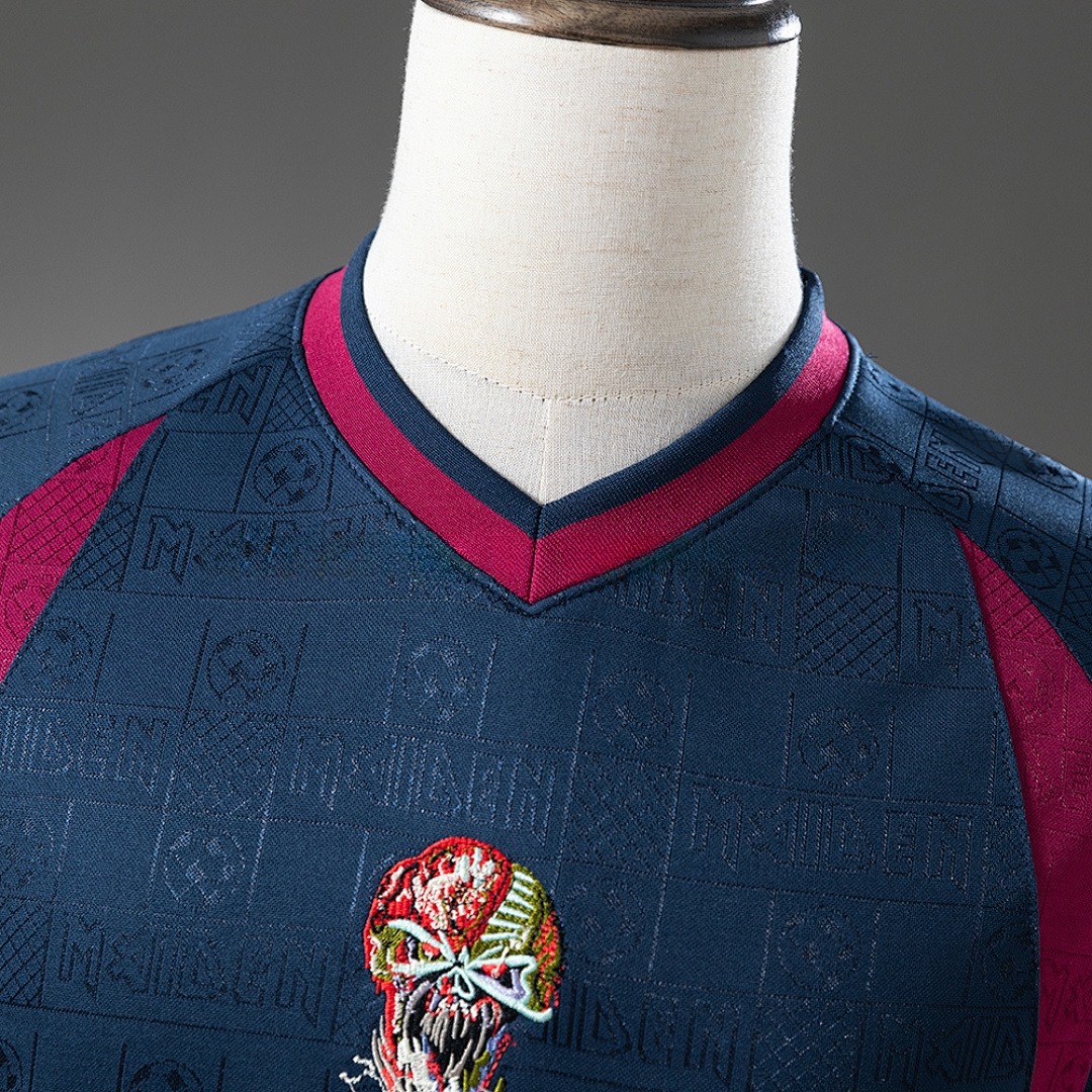 Iron Maiden x West Ham United 2010 Home Retro Jersey – Replica Football Soccer Shirt – S–XXL
