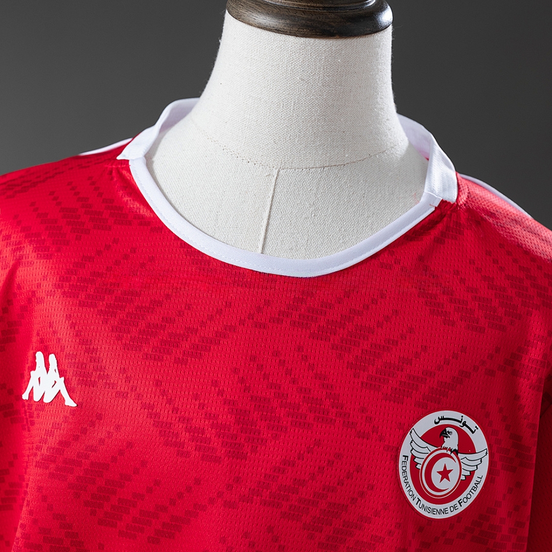 Tunisia 2026 Home Kids Kit Jersey – Replica Football Soccer Shirt – Size 16-28