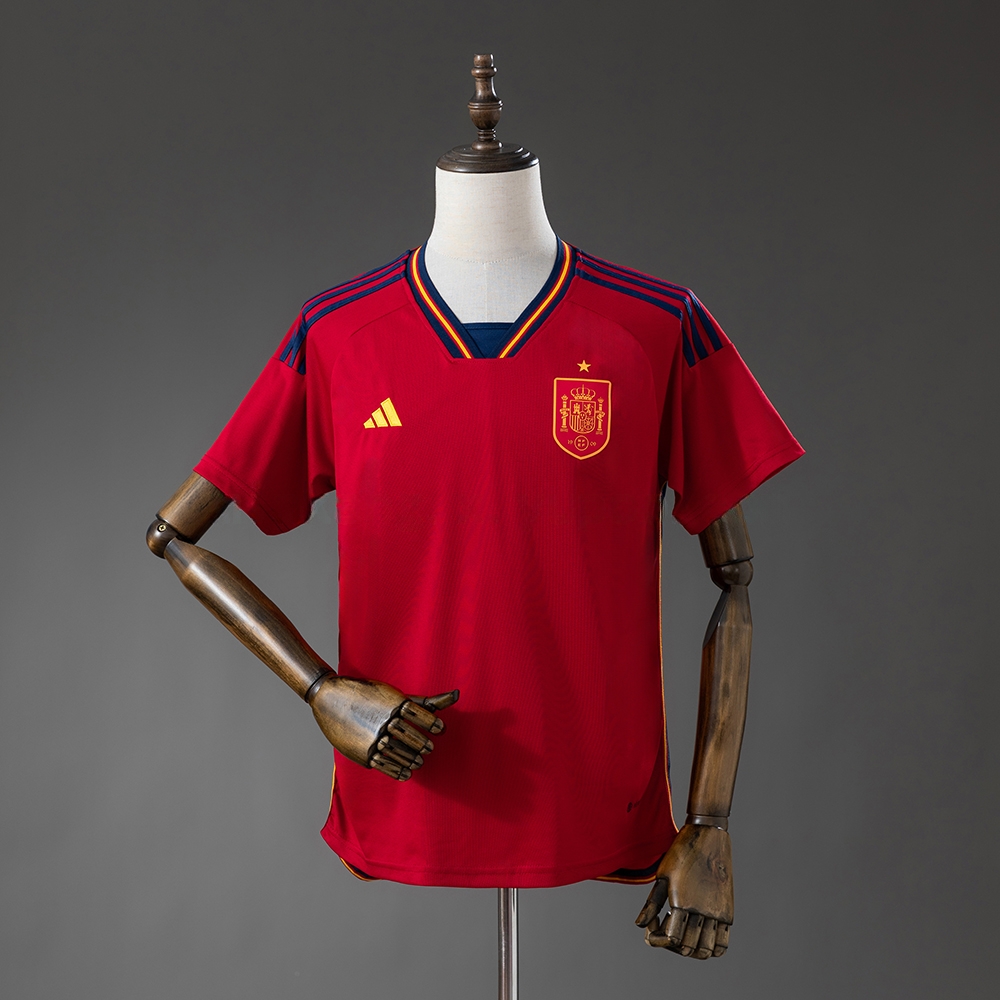 Spain 2022 Home Retro Jersey – Replica Football Soccer Shirt – S–XXL