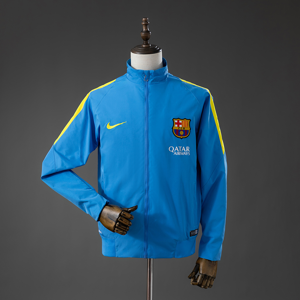 Barcelona 15_16 Windbreaker – Blue – Replica Football Jacket – S–XXL