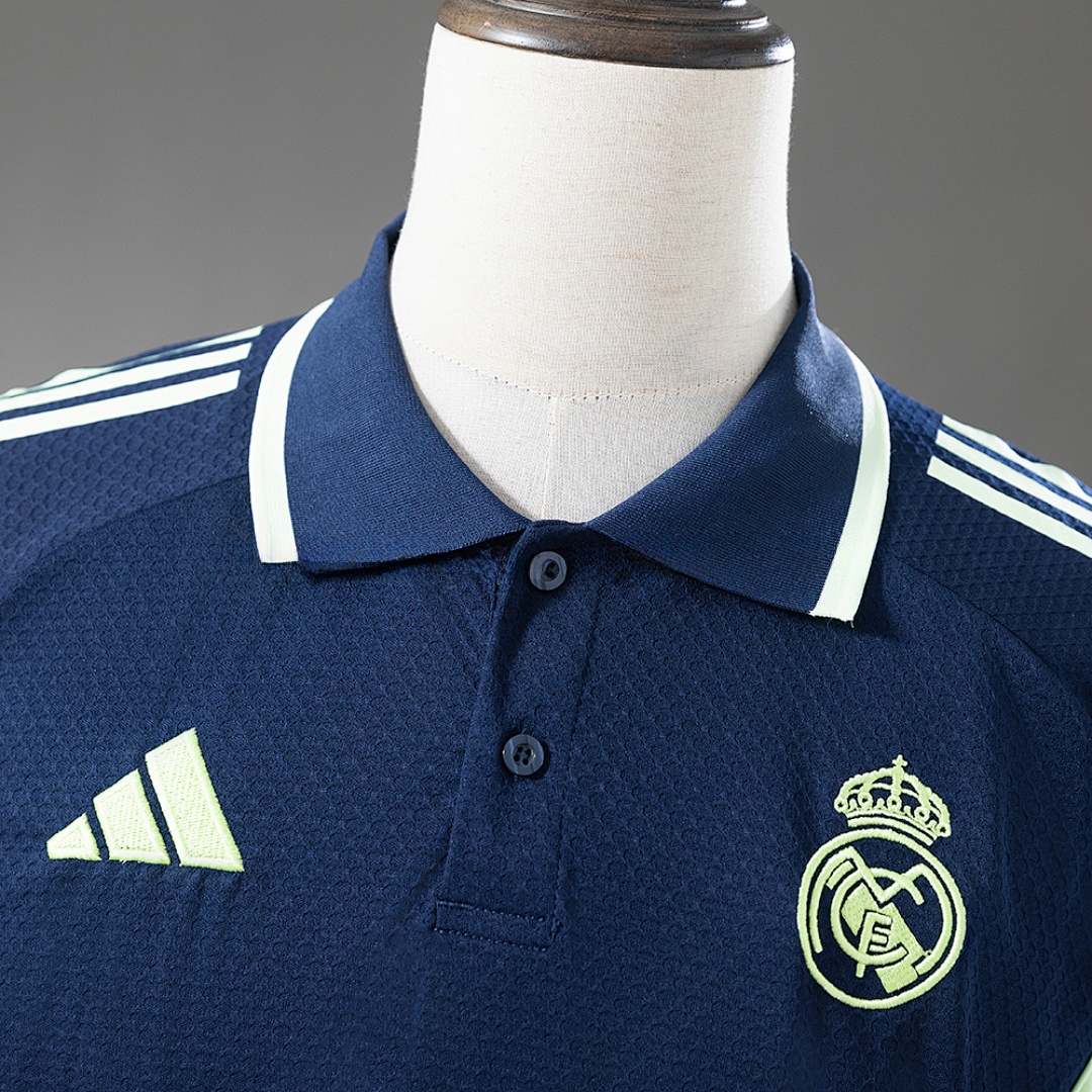 Real Madrid 25_26 POLO - Cyan S-XXL – Replica Football Soccer Shirt – S–XXL