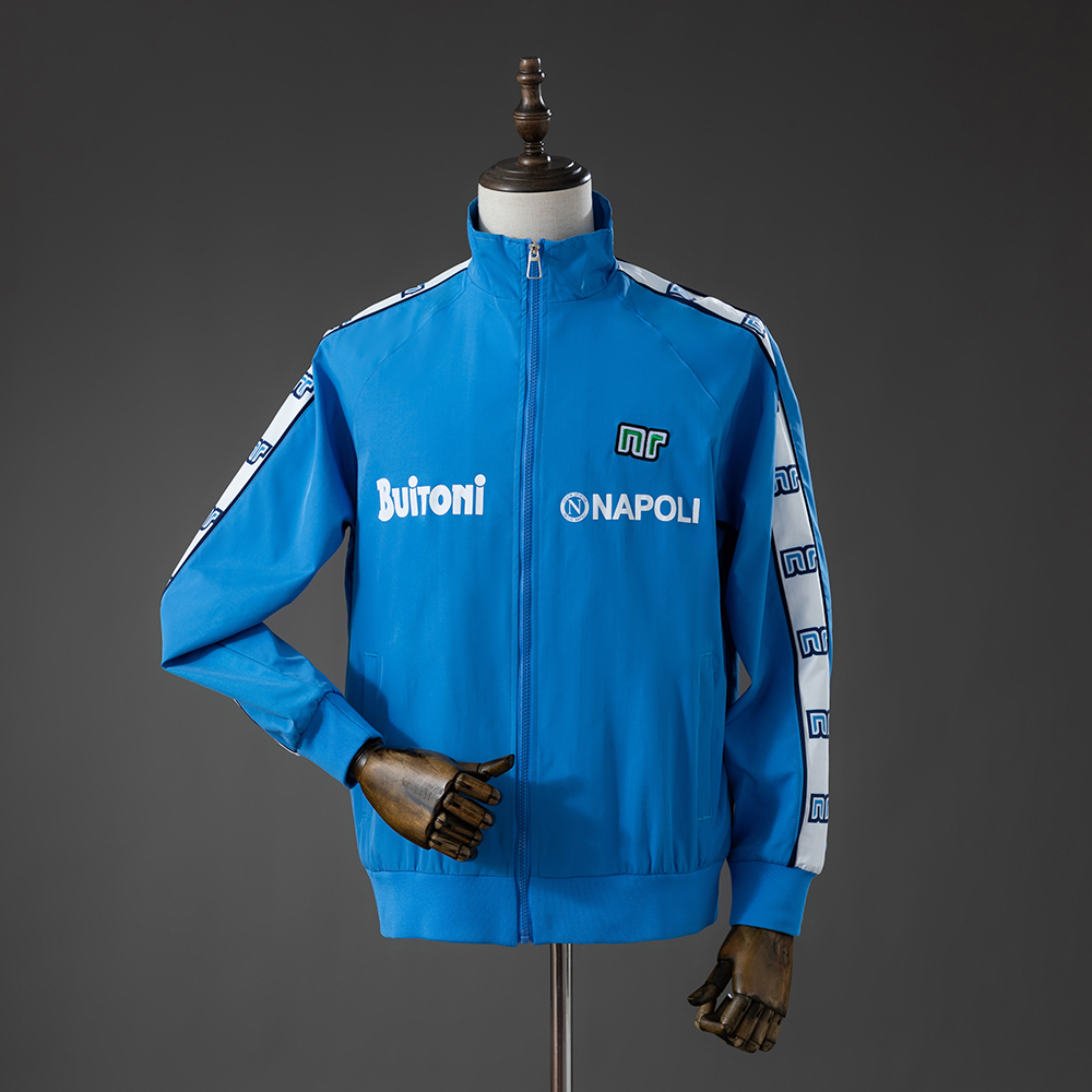 Napoli 87_88 Windbreaker – Blue – Replica Football Jacket – S–XXL