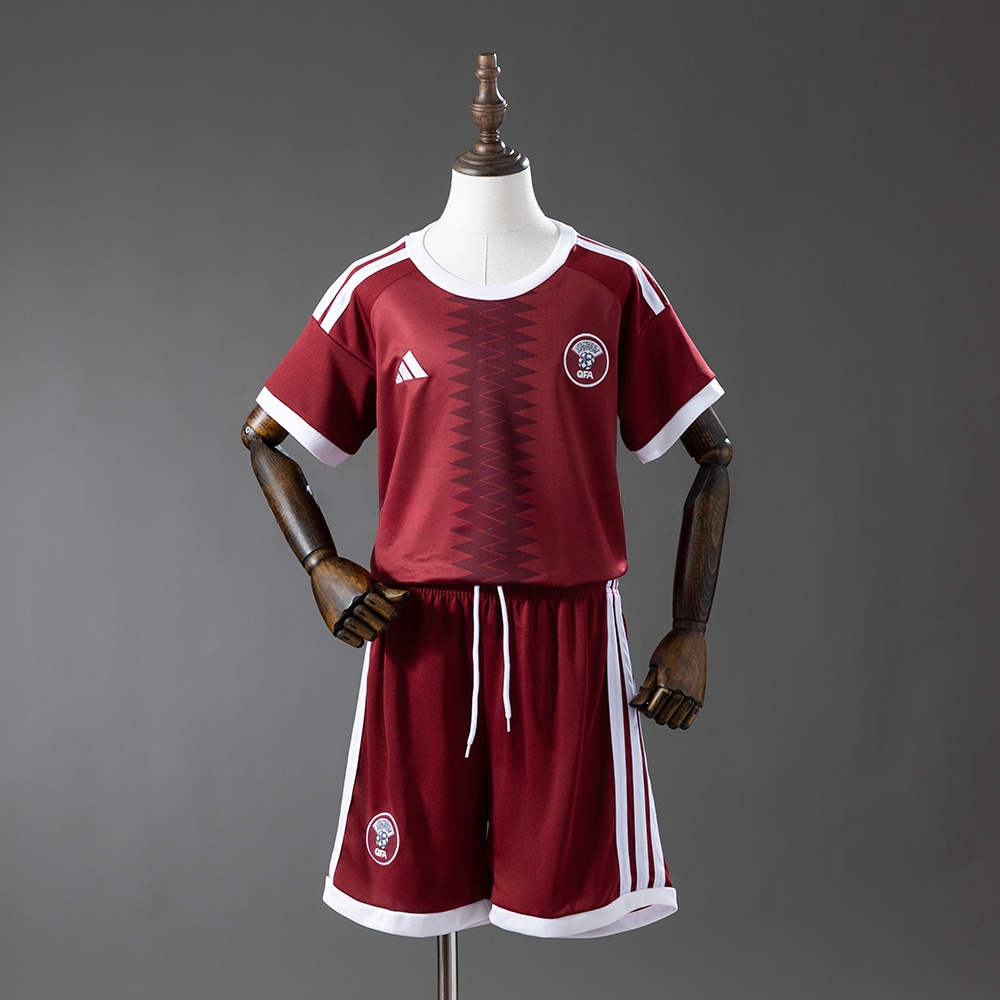 Qatar 2026 Home Kids kit Jersey – Replica Football Soccer Shirt – SIZE 16-28