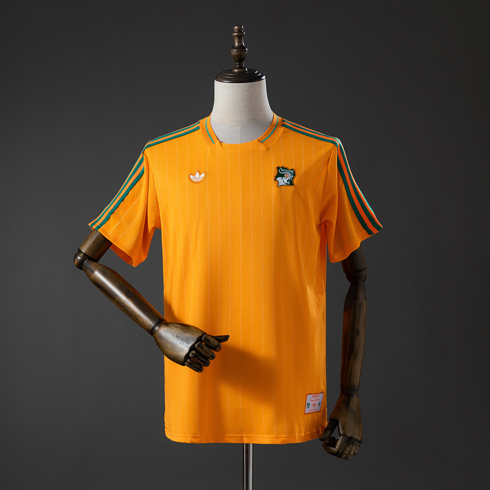 Ivory Coast Terrace Icons T-Shirt Orange – Replica Football Soccer Shirt – S–XXL