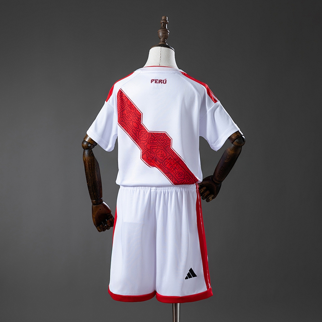 Peru 2026 Home Kids Kit Jersey – Replica Football Soccer Shirt – Size 16–28