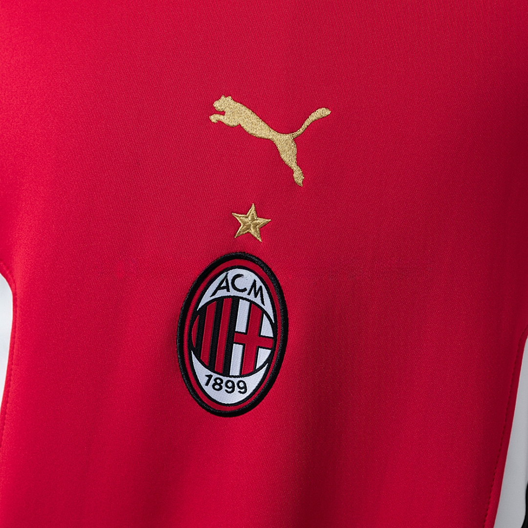 AC Milan 25/26 Long-Sleeved Sweatshirt – Red – Replica Football Soccer Top – M–4XL
