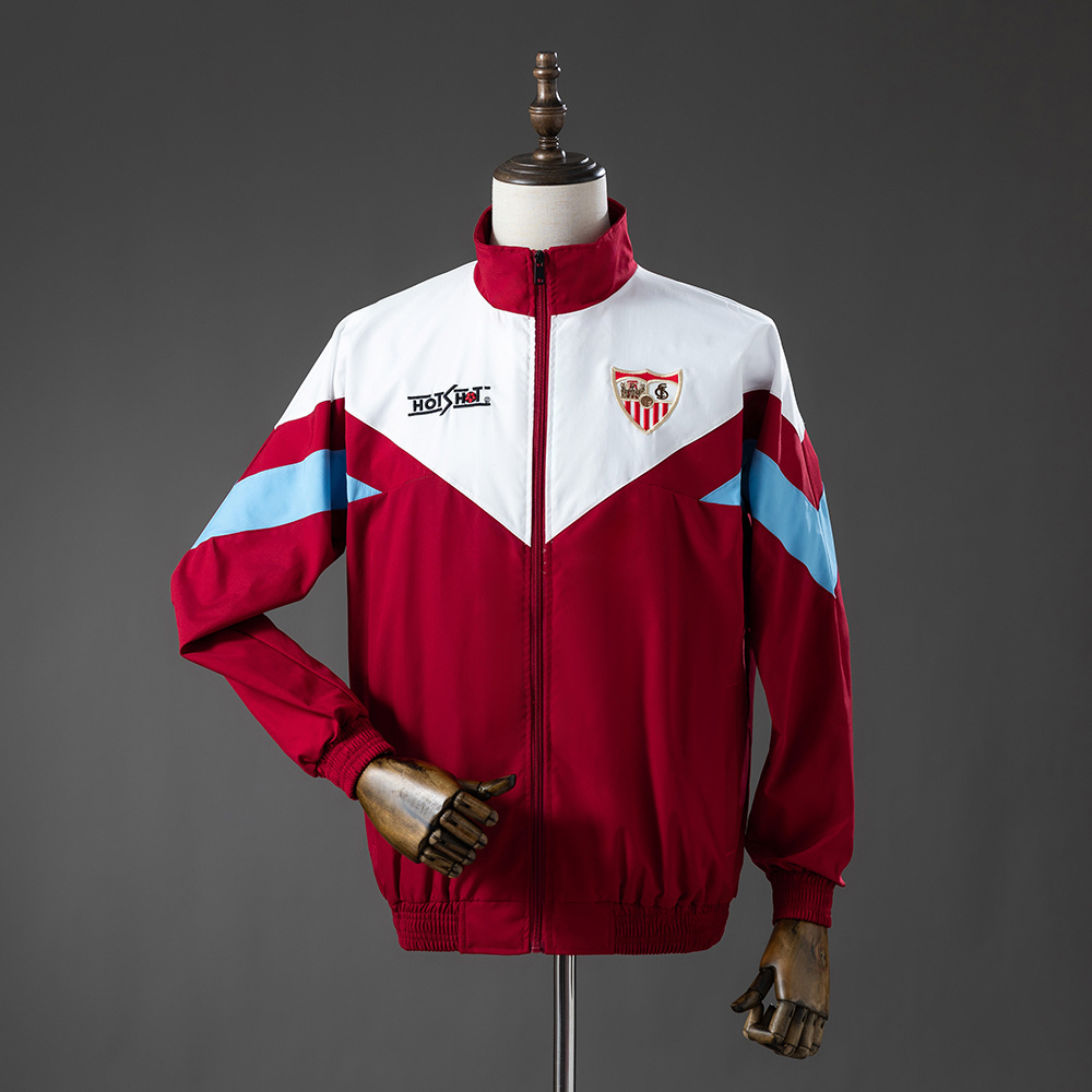 Sevilla 93_94 Retro Windbreaker – Replica Football Soccer Shirt – S–XXL