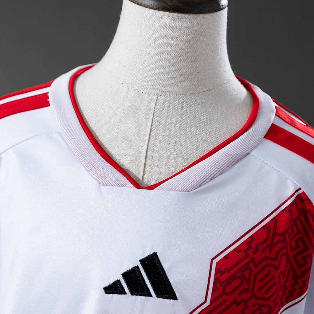 Peru 2026 Home Kids Kit Jersey – Replica Football Soccer Shirt – Size 16–28