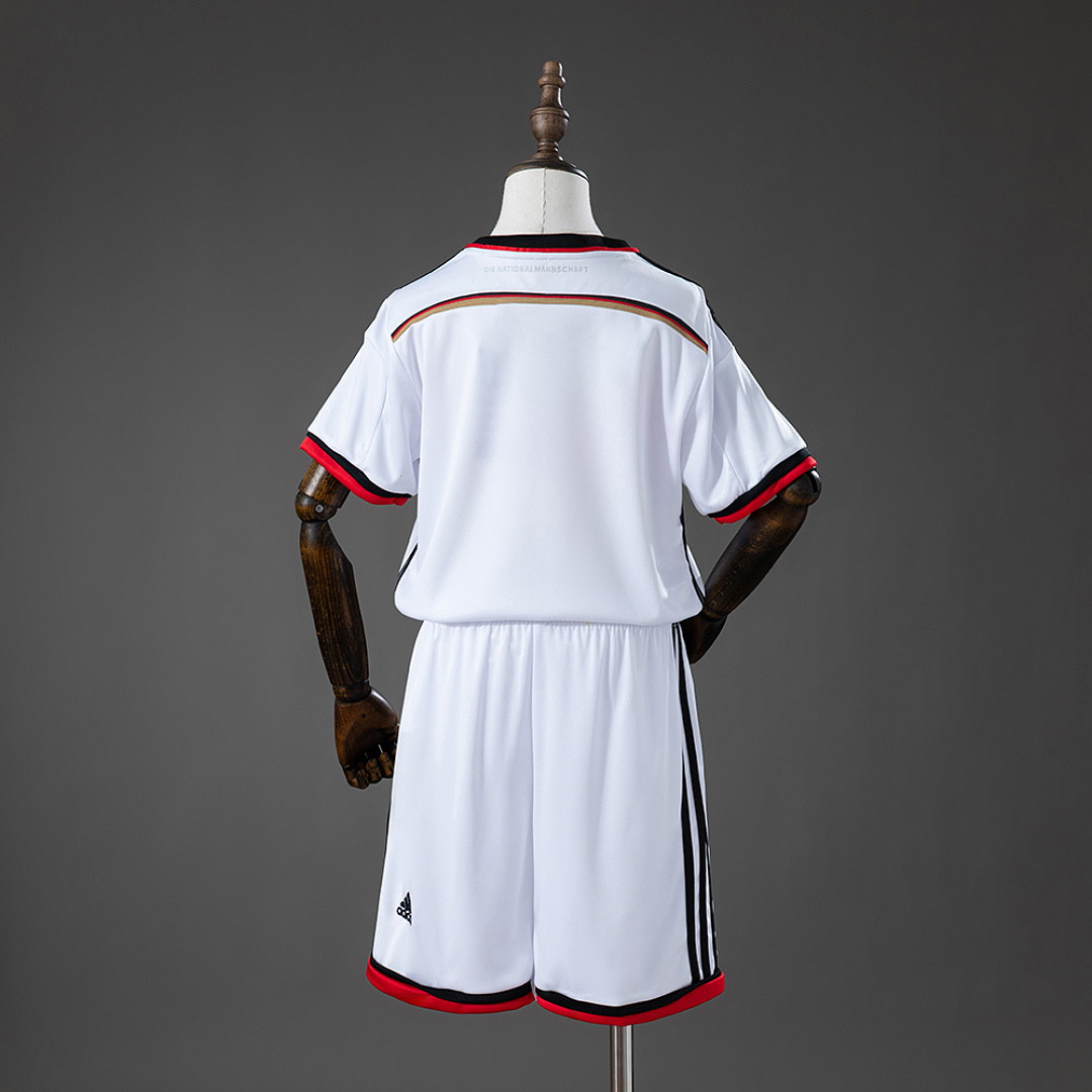 Germany 2014 Home Retro Kids Kit Jersey – Replica Football Soccer Shirt – Size 16–28